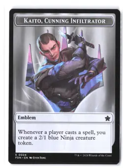 Emblem - Kaito, Cunning Infiltrator // Ninja Doubled-Sided Token #24 // 12 Found - Image 1