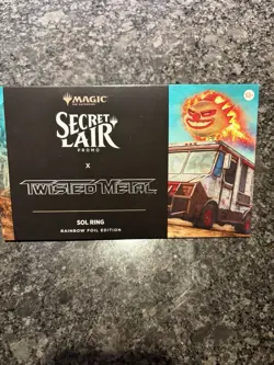 MTG Sol Ring Foil Secret Lair PlayStation Twisted Metal Sealed - Image 1