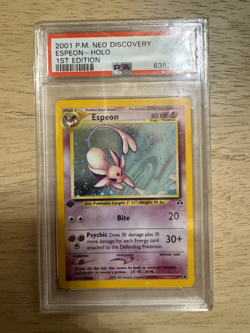 2001 Pokemon Neo Discovery 1st Edition #1 ESPEON-Holo PSA MINT 9 - Image 2