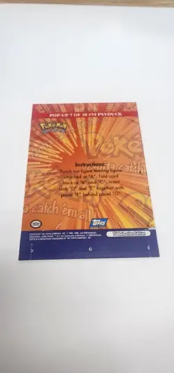 TOPPS POKEMON SERIES 3 PSYDUCK #07 POP UP CARD TV ANIMATION - Image 2