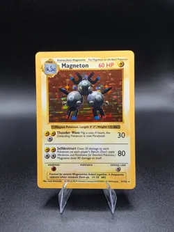 1999 Pokemon TCG Magneton 009/102 Base Set Shadowless Holo LP - Image 1