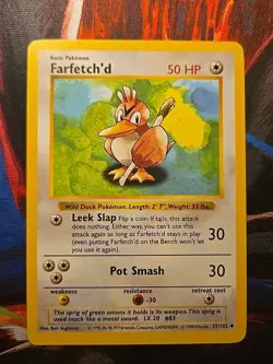 Farfetch'd 027/102 Base Set (Shadowless) Regular Vintage Pokemon TCG ?? LP/MP+ - Image 1