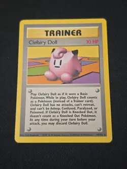 Clefairy Doll 070/102 Base Set Regular Black Star Rare WOTC Pokemon TCG LP - Image 1