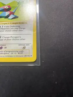 Porygon 039/102 Base Set (Shadowless) Regular Unlimited Pokemon WOTC LP - Image 3