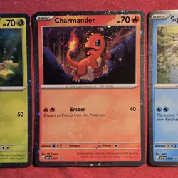 Pokemon 151 Lot: Charmander SVP 046 Squirtle 047 Bulbasaur 048 Holo Promo LP/NM - Image 3