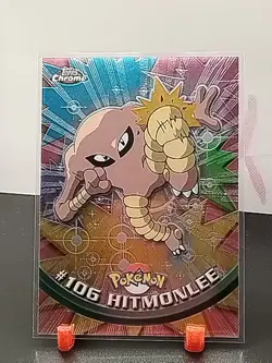 Hitmonlee #106 - SPECTRA 2000 Topps Chrome Pokemon TV Series 2 NM - Image 1