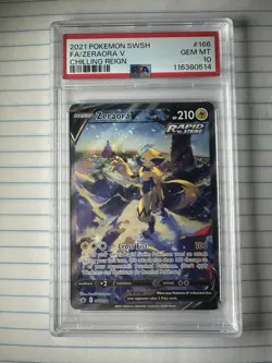 Pokemon SWSH Zeraora v 166/198 Alt Art Chilling Reign 2021 PSA 10 Gem Mint - Image 1