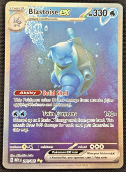 Pokemon Blastoise - EX 200/165 Scarlet & Violet 151 Special Illustration Rare NM - Image 1