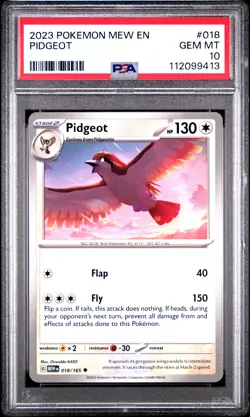 Pidgeot - 018/165 - Scarlet & Violet 151 - PSA 10 POP 5 - Pokemon TCG - Image 1