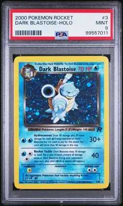 2000 Pokemon Rocket TCG DARK BLASTOISE PSA 9 HOLO RARE 3/82 - Image 1