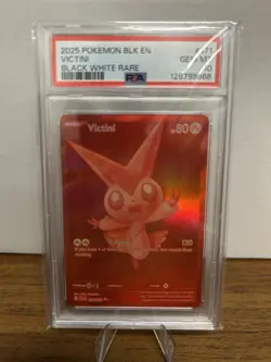 Pokemon Victini 171/086 Black Bolt White Flare Red Monochrome PSA 10 - Image 1