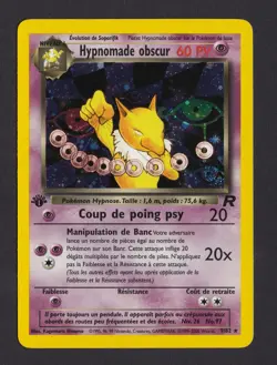 Pokemon Dark Hypno 9/82 Holo Rare Team Rocket 1st Edition (French) LP - Image 1