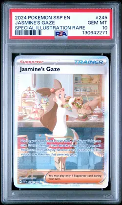 2024 POKEMON SSP EN-SURGING SPARKS #245 JASMINE'S GAZE PSA 10 - Image 1