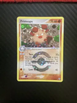 Primeape 28/112 EX FireRed & LeafGreen Reverse Holo Rare Stamp Pokemon Card LP - Image 1