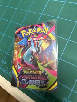 FAST SHIP! Phantasmal Flames: Trainer Tip Card With Mega Charizard X - Image 2
