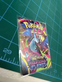FAST SHIP! Phantasmal Flames: Trainer Tip Card With Mega Charizard X - Image 3