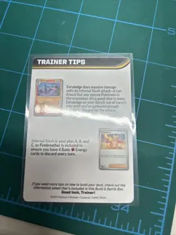 FAST SHIP! Phantasmal Flames: Trainer Tip Card With Mega Charizard X - Image 4