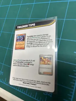 FAST SHIP! Phantasmal Flames: Trainer Tip Card With Mega Charizard X - Image 5