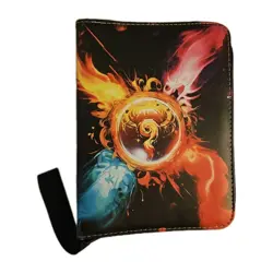 NEW Pokemon Trading Card Binder Storage 4 Pocket 400 Cards Flames - Image 1