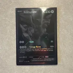 Pokemon Zekrom EX Holo 172/086 Basic Card 230HP Slash Voltage Burst TCG - Image 1
