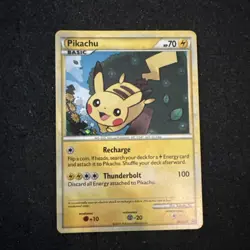 Pokemon TGC 2010 HG&SS Pikachu HGSS03 Black Star Promo Holo Card Rare Near Mint - Image 1