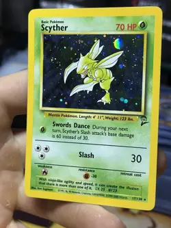 #3 Scyther 17/130 Base Set 2 2000 Holo Rare WOTC Pokemon Card TCG - Image 4