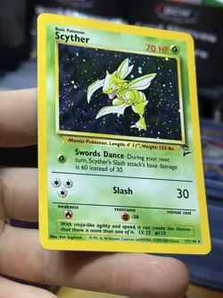 #3 Scyther 17/130 Base Set 2 2000 Holo Rare WOTC Pokemon Card TCG - Image 5
