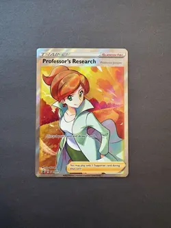 ​​Professor's Research - SWSH152 Full Art SWSH Black Star Promo Pokemon Card LP - Image 1
