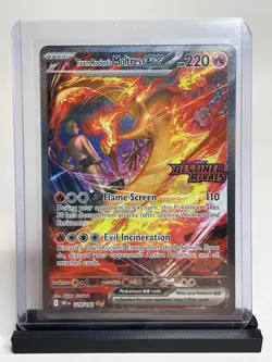 Team Rocket Moltres All 3 UPC Destined Rivals Stamped Promo Cards, Holo, NM - Image 2