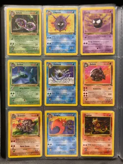 NEAR MINT - Fossil Set Complete Common and Uncommon 1999 Pokemon Cards Bundle - Image 1