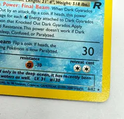Dark Gyarados - 8/82 - 1st Edition Holo Rare Pokemon Card - Team Rocket - NM - Image 5