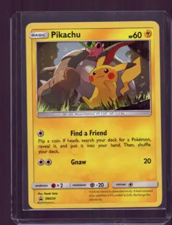 2019 Pokemon TCG Pikachu SM234 Holo Special Collection Promo Card - Image 1