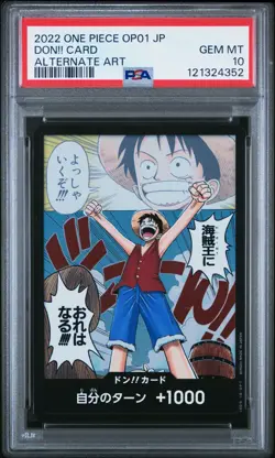 Don!! Card 2022 One Piece OP01 Japanese Romance Dawn Alternate Art PSA10 GEM MT - Image 1