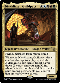 x1 Niv-Mizzet, Guildpact MKM MTG 220 RARE M/NM 1x - Image 1