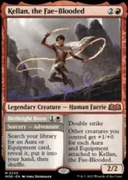 Kellan, the Fae-Blooded // Birthright Boon Wilds of Eldraine 230 MTG Regular - Image 1