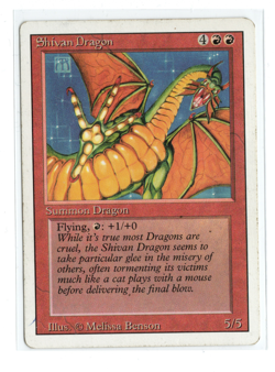 MTG - Shivan Dragon - Revised Edition - Normal - MP - Image 1