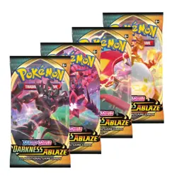Darkness Ablaze Art Set 4x Booster Packs Sword & Shield Pokemon TCG Artset SWSH - Image 1
