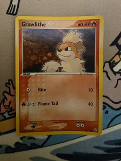 2004 Pokemon FireRed & LeafGreen #64 Growlithe Reverse Holo MP - Image 1