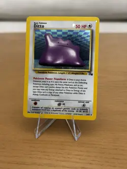 Pokemon TCG Ditto Fossil 3/62 Holo Unlimited Holo Rare MP - Image 1