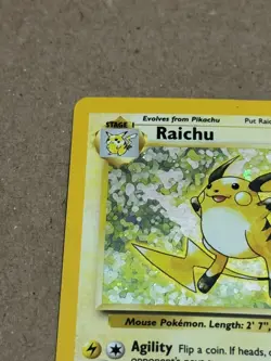 Raichu 16/130 Base Set 2 Holo Rare Pokemon TCG - LP+ Swirl - Image 2
