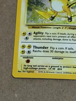 Raichu 16/130 Base Set 2 Holo Rare Pokemon TCG - LP+ Swirl - Image 5