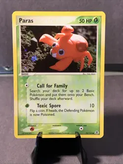 Pokemon TCG Paras #72/112 Firered & Leafgreen Reverse Holo Common 2004 VTG LP - Image 1
