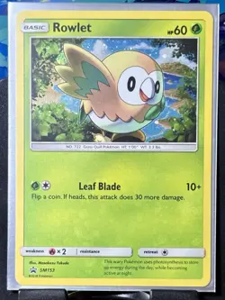 Rowlet - HOLO - Pokemon TCG - Sun & Moon - SM-P - SM153 - PROMO ~ NM - Image 2