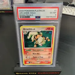 ARCANINE - HOLO - PSA 6 - 2009 POKEMON PLATINUM RISING RIVALS #1 - Image 1