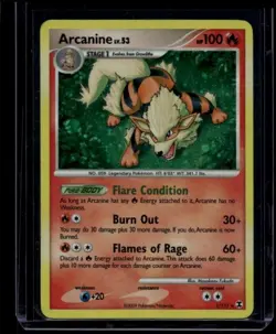 Pokemon TCG Arcanine 1/111 Rising Rivals Holo Rare HP/DMG - Image 1