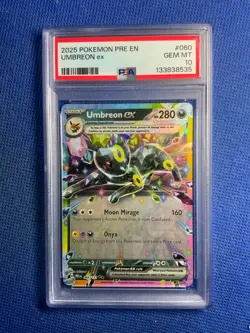 2025 POKEMON PRE EN-PRISMATIC EVOLUTIONS #060 UMBREON EX PSA 10 - Image 1