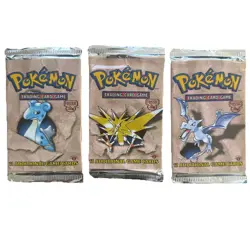 Factory Sealed Pokemon Fossil *1st Edition* Foil Packs - Art Set (3 total) - Image 1