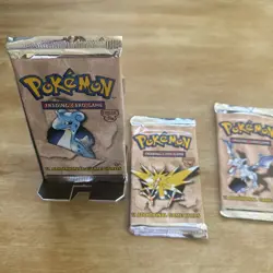 Factory Sealed Pokemon Fossil *1st Edition* Foil Packs - Art Set (3 total) - Image 5