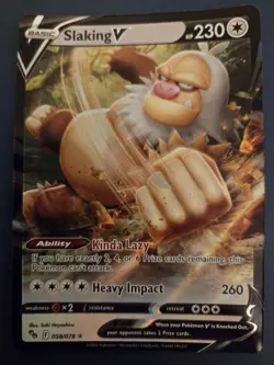 SLAKING V 058/078 POKEMON GO 2022 ULTRA RARE HOLO - Image 1