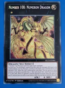 Number 100: Numeron Dragon - BLCR-EN084 - Secret Rare - 1st Ed - New - YuGiOh - Image 1